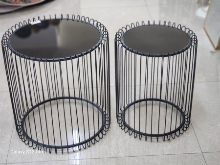 طقم 2سكملة حديد اسود وجه زجاج