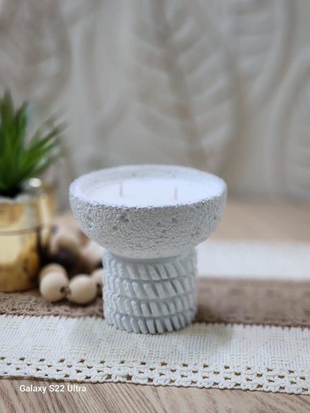 شمعة جبصين حجر مع ريحة