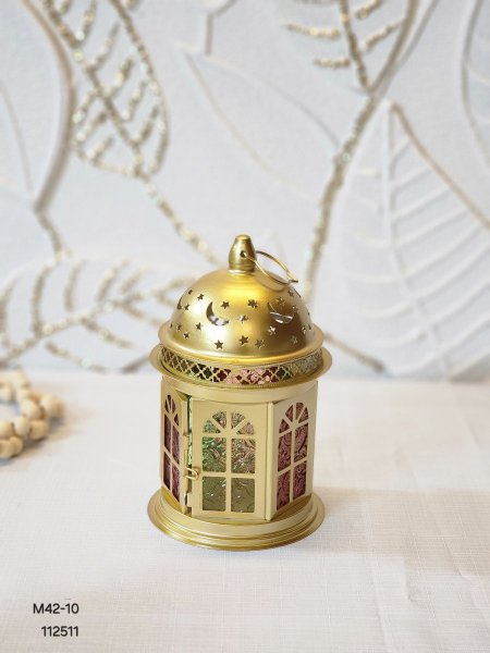 قنديل رمضان حديد زجاج ملون