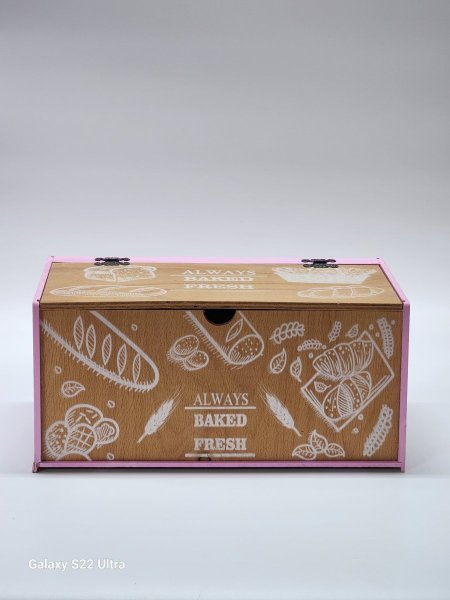 صندوق خبز خشب مرسم