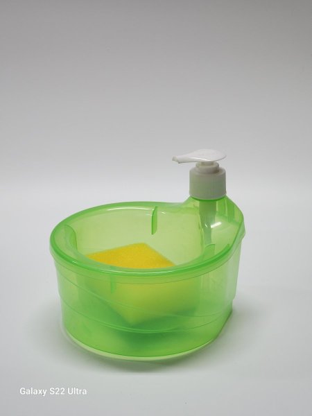 علبة سائل جلي مع ليفة