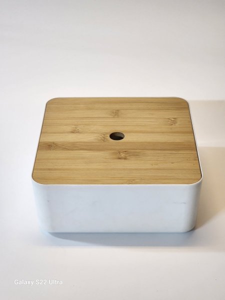 منظم اكسسوارات مقطع غطاء خشب بامبو