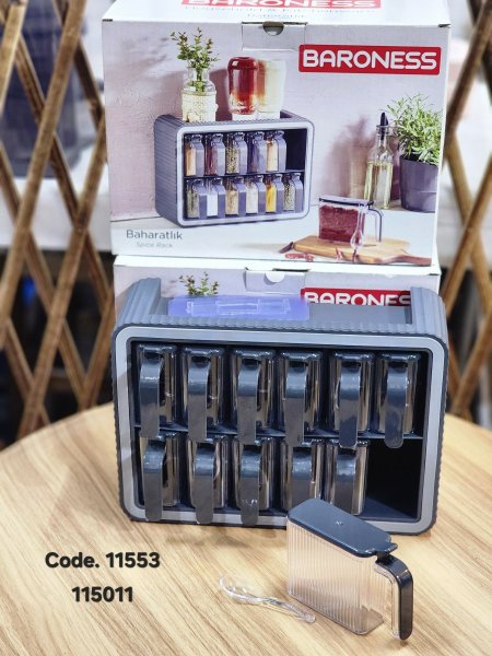 ستاند علب بهارات أكريلك /12 مع معالق