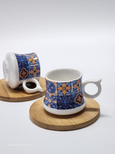 فناجين مرسم /12 صحن خشب