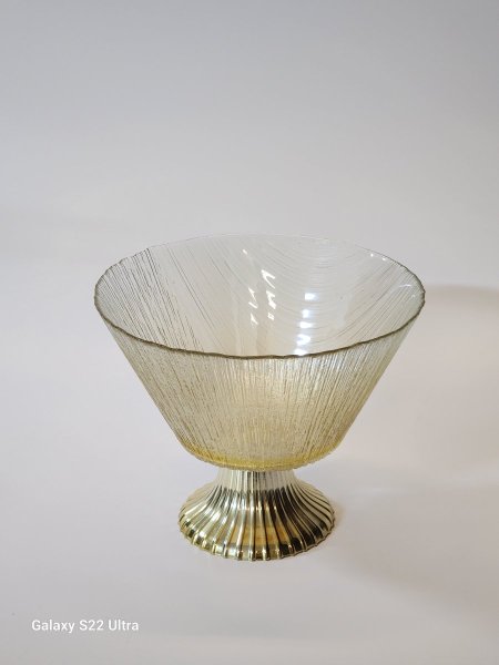 جاط زجاج دملاج عسلي مع قاعدة