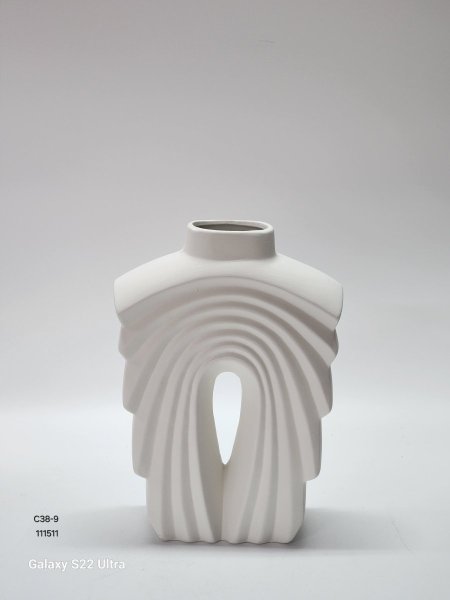 مزهرية جبصين ابيض