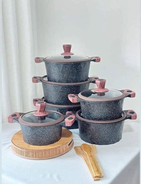 طنجرة جرانيت غطاء زجاج سيلكون