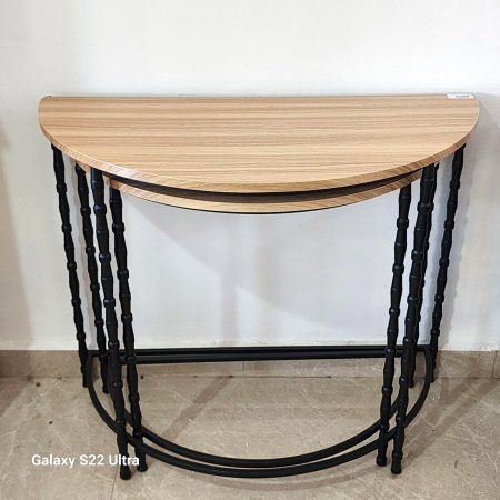 طقم قنصل /2 خشب اطار حديد اسود