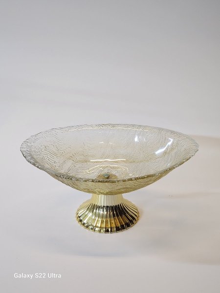 جاط زجاج دملاج عسلي مع قاعدة