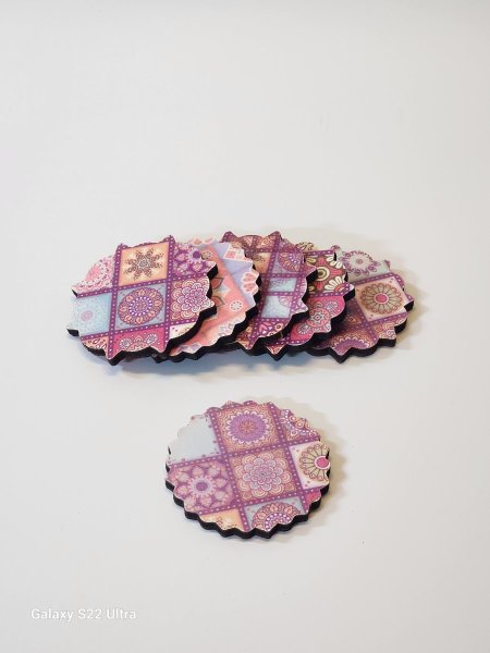 كوستر خشب رسم مغربي عدد6