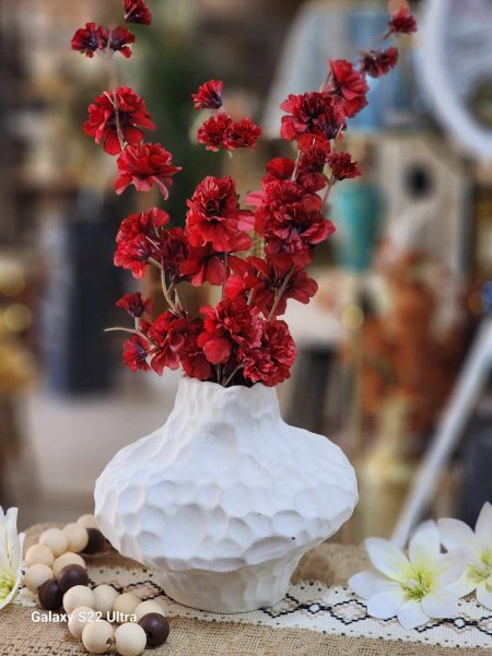 مزهرية جبصين ابيض