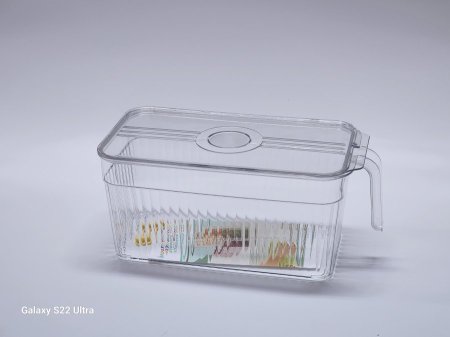 حافظ خضروات أكريلك مع غطاء