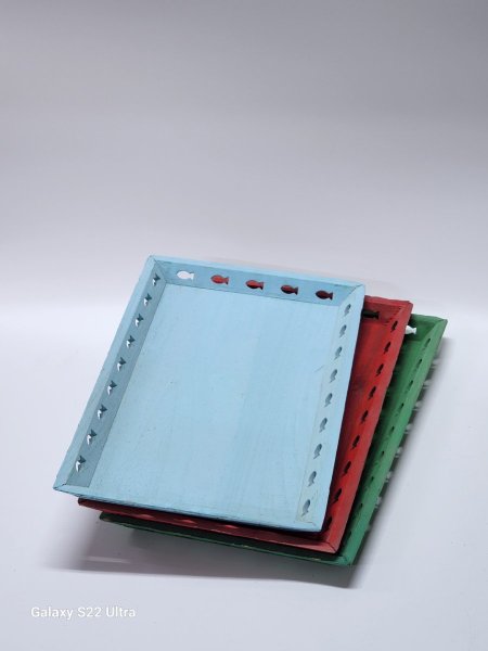 صينية خشب ملون