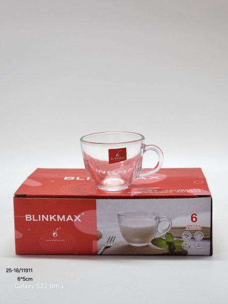 فناجين اكسبرسو شفاف /6 حجم6*5سم