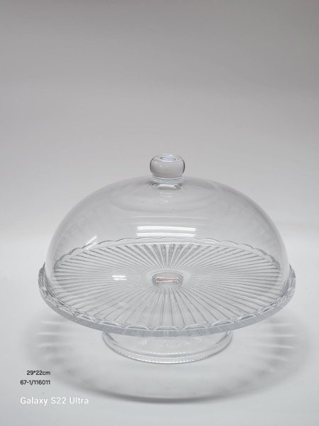 جاط كيك كرستال مع غطاء 29*22سم