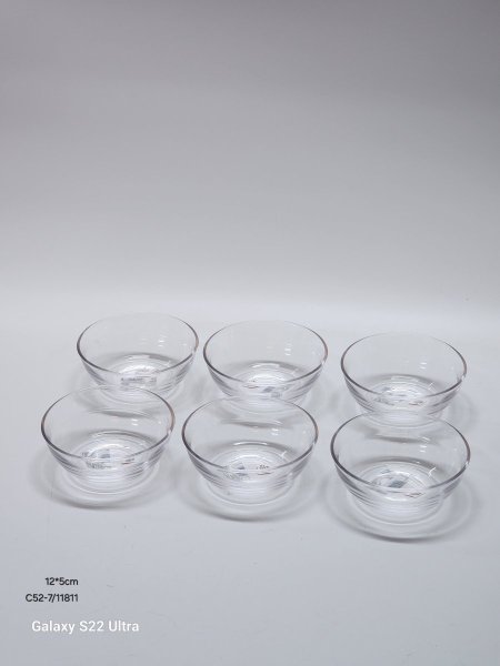 سلطية عدد6 زجاج شفاف12*5سم