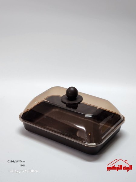 مضيفة أكريلك مع غطاء 24*17سم