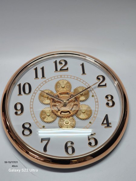 ساعة حائط بلاستيك مقوى قطر 40سم