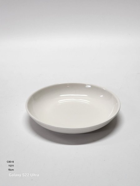 صحن بورسلان ابيض15سم
