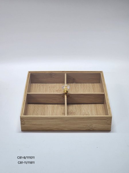 مضيفة خشب بامبو مقطع غطاء أكريلك