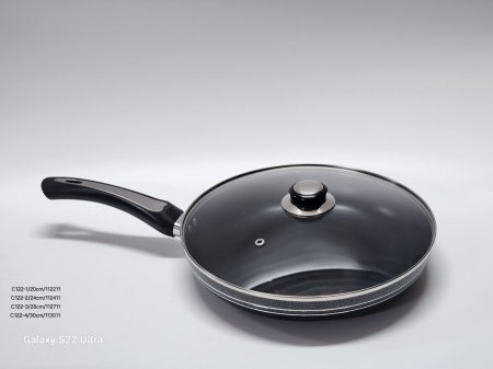 قلاية جرانيت مع غطاء زجاج