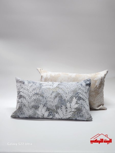 وجه قرنة مستطيل قماش معرق بدون حشوة49*29سم