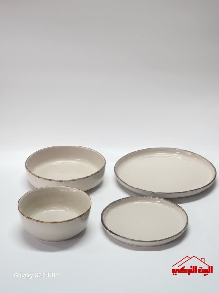 طقم صحون سفرة 24قطعة /6صحون من كل شكل