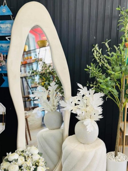 مرآة ستاند اطار قماش مخمل 160*60سم