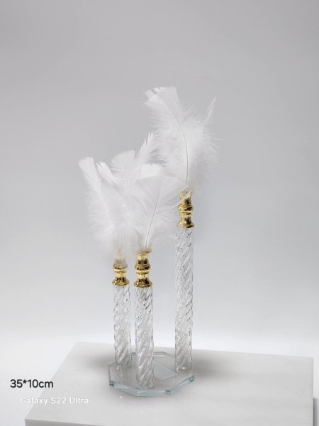 تحفة ريش كرستال 35*10سم