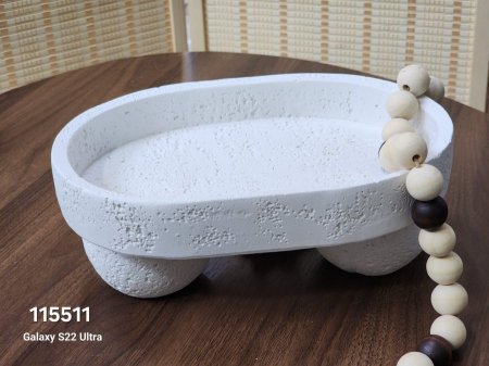 صينية ديكور بيضاوي حجر 30سم