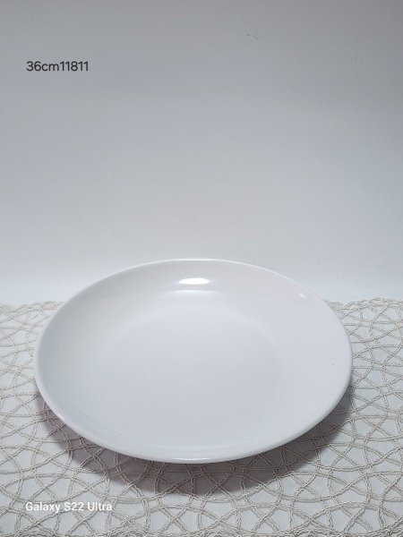 جاط ميلامين دائري ابيض سادة 36cm