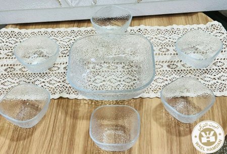 جاط سلطة مع 6 صحون صغار للسلطة