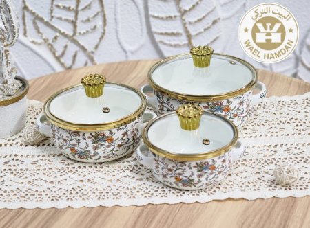 طقم طناجر توتيا 3 قطع بأحجام مختلفة