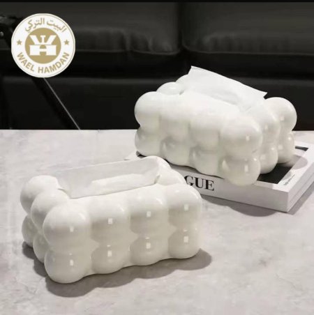 علبة محارم ببلز لون أبيض