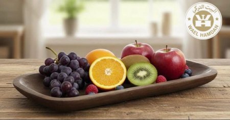 صينية تقديم خشبية للفواكة او المكسرات
