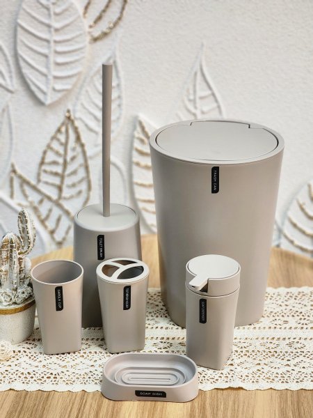 طقم حمام 6 قطع سادة