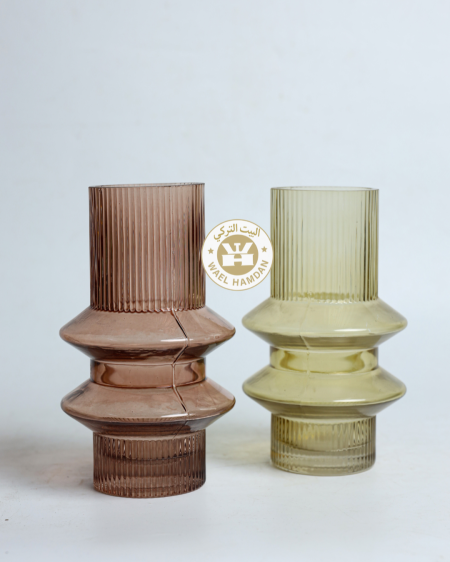 مزهرية كرستال ملونة