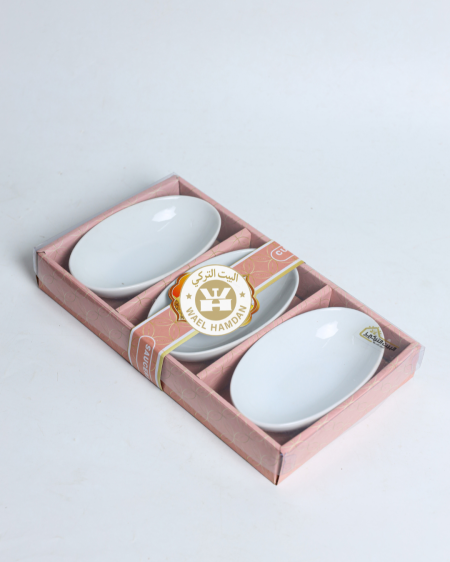 صحون مكسرات بورسلان ابيض /3