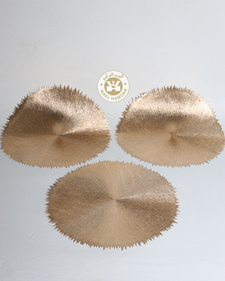 كوستر عدد3 دائري لون ذهبي