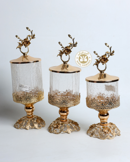 طقم سكريات  زجاج مع قاعدة