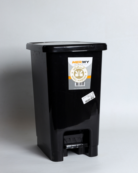 سطل نفايات دعسة مع غطاء 15لتر