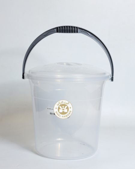 سطل شفاف مع غطا 15 لتر