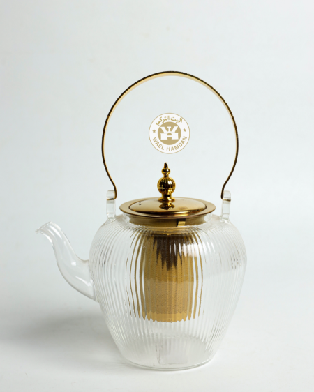 ابريق شاي زجاج مع مصفى