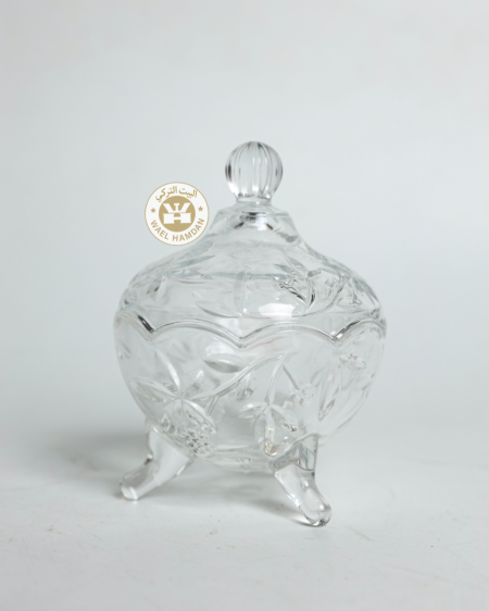 سكرية زجاج مع ارجل 13سم