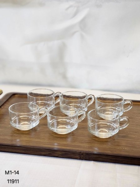 فناجين قهوة شفاف عدد6