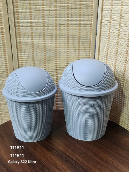 سطل مروحة دانتيل رمادي