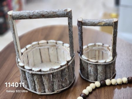 قوار تنسيق خشب طبيعي