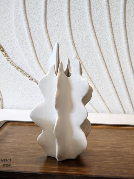 مزهرية جبصين أبيض أشكال