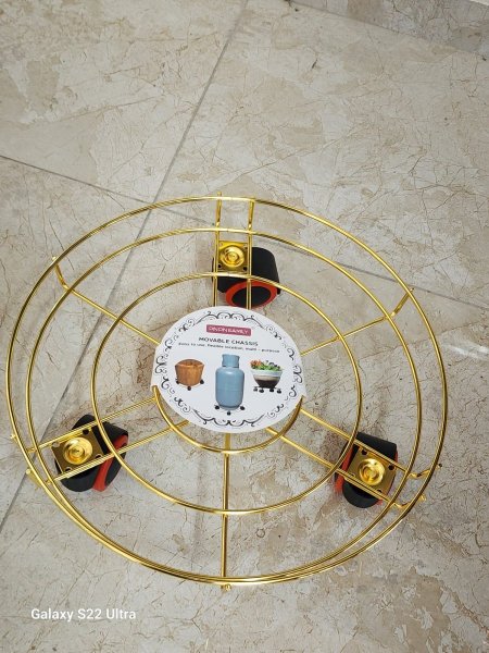 حمالة جرة غاز ستيل لون ذهبي