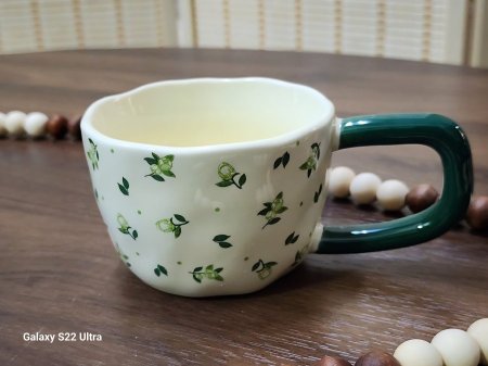 ماج زجاج مورد أخضر